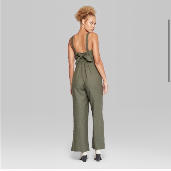 SOLD Wild Fable Button Up Wide Leg Jumpsuit - Picture 3 of 8